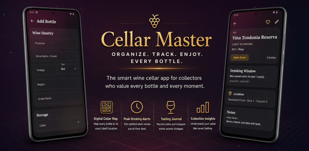 Cellar Master promotional app banner